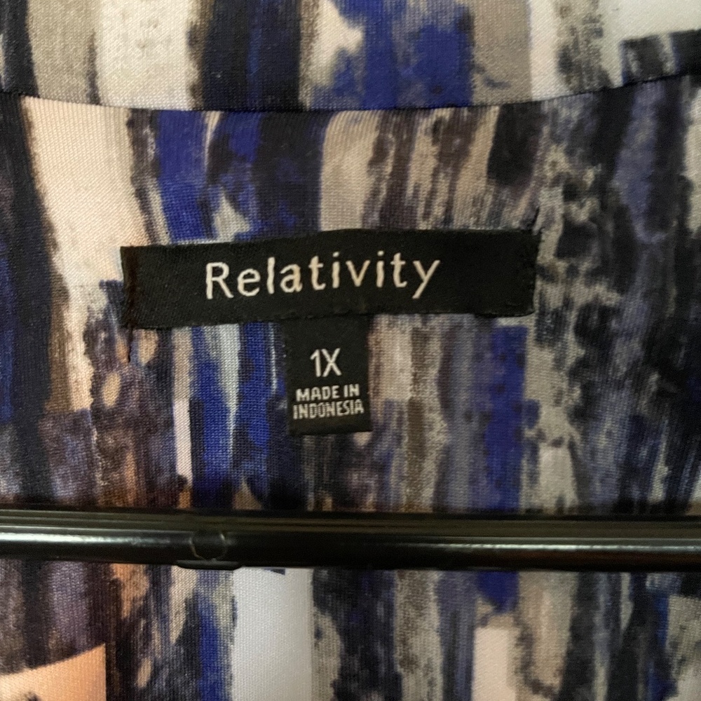 Relativity Multi-Colored Unlined Jacket - Blue/Gr… - image 3
